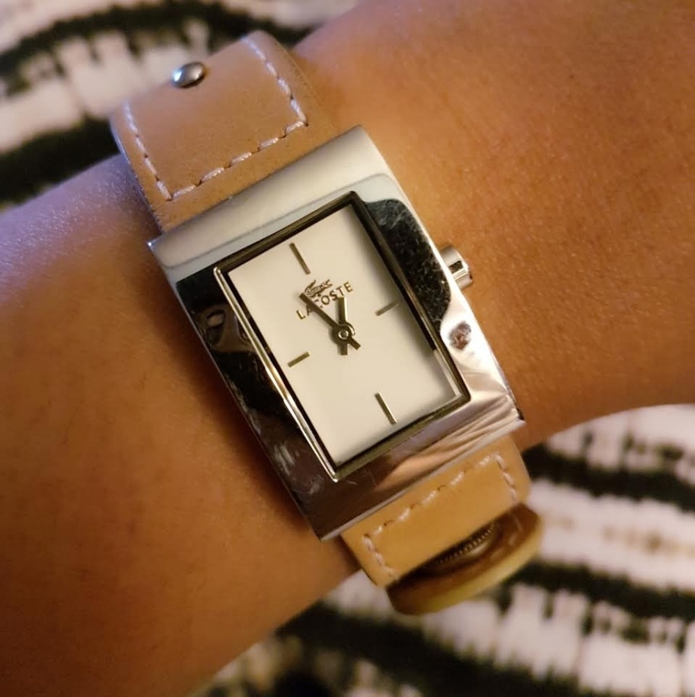 Lacoste leather ladies watch